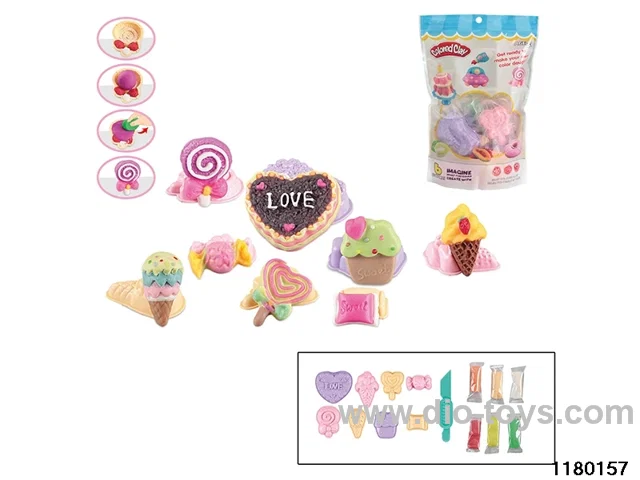 Colorful clay toys