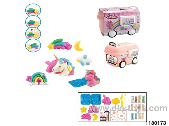 Colorful clay toys