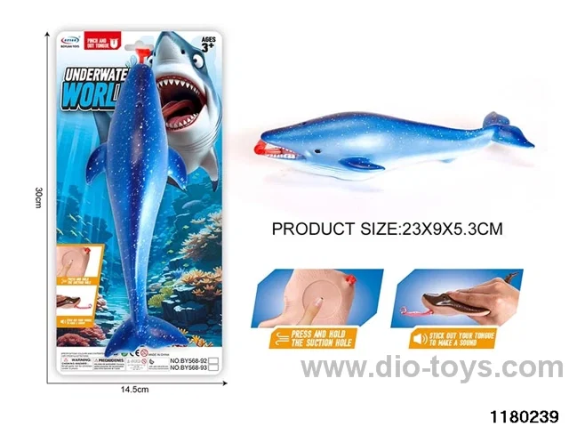 Vinyl Blue Whale Model（Pressing the tongue）