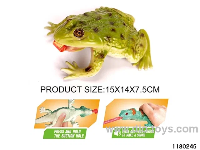 Vinyl frog model（Pressing the tongue）