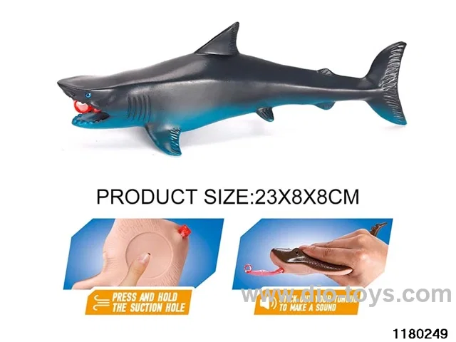 Vinyl shark model（Pressing the tongue）