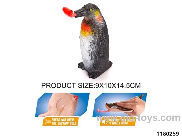 Vinyl penguin model（Pressing the tongue）