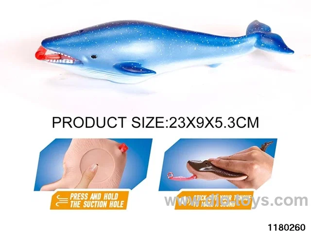 Vinyl Blue Whale Model（Pressing the tongue）