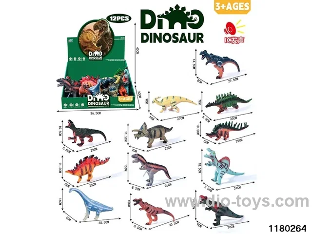 Vinyl Dinosaur Model with ic（12pcs）