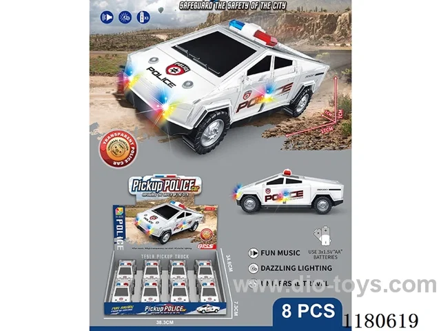 B/O universal police car 8PCS