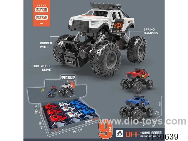 Dual Gyratory Pickup Truck Three Colors Mixed-9PCS/box