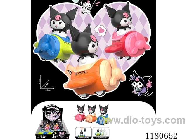 Press Glide Plane Sticky Car 9pcs/box