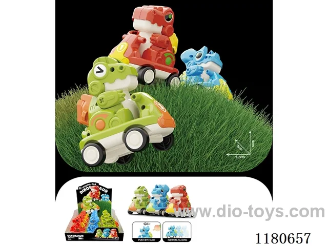 Press and slide cartoon dinosaur toy car 12pcs/box