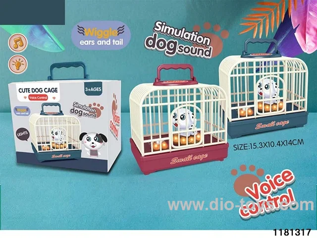 Voice-activated dog crate