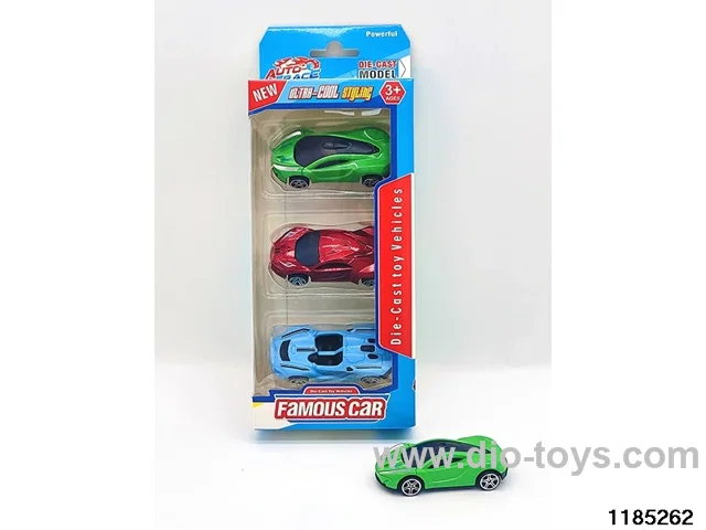 7.5cm Alloy Sliding Car 3pcs