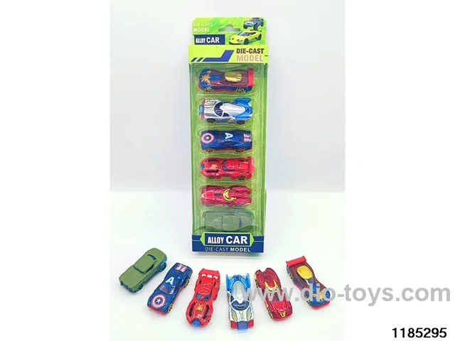Alloy Sliding Car 6pcs