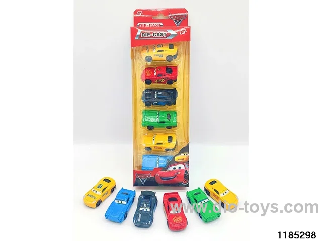 6.5cm Alloy Sliding Car 6pcs