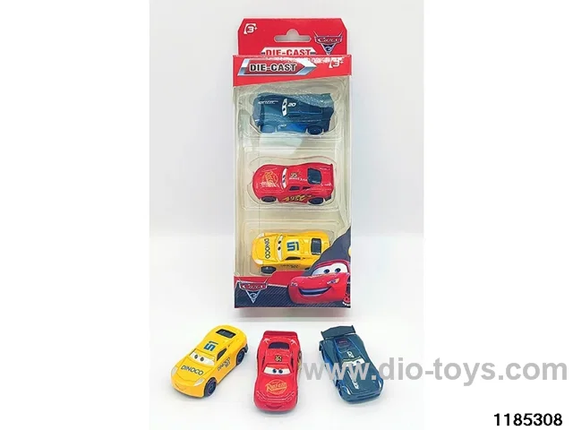 6.5cm Alloy Sliding Car 3pcs