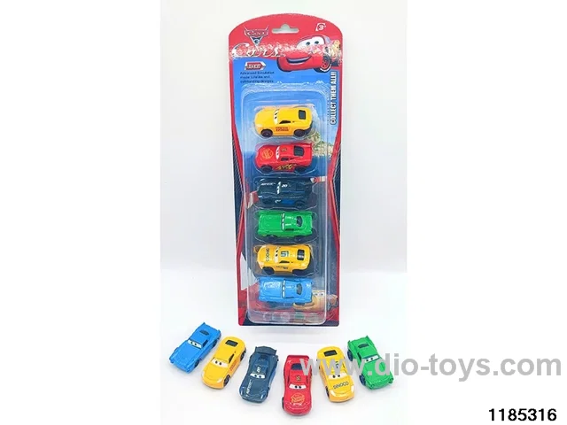 6.5cm Alloy Sliding Car 6pcs