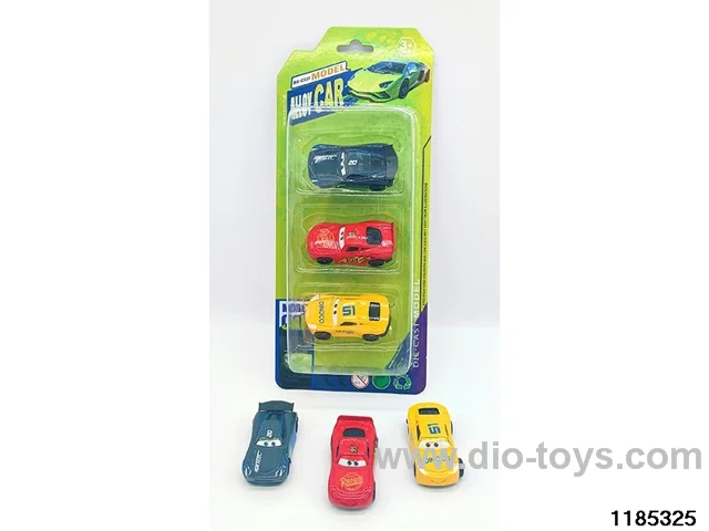 6.5cm Alloy Sliding Car 3pcs