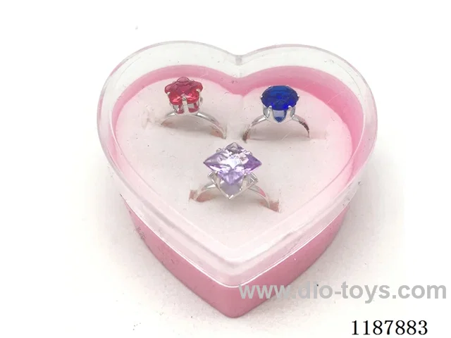 3PCS jewelry box with diamond ring