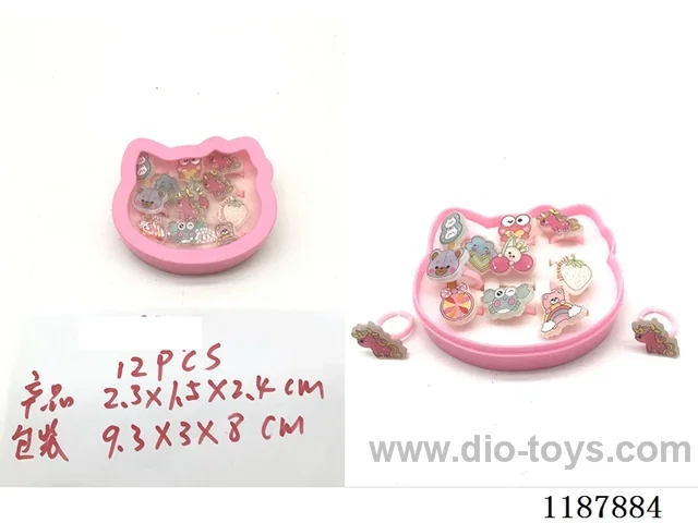 KT cat jewelry box with 12 rings