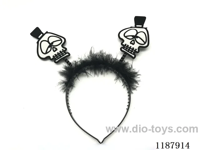 Skull and Bones Headdress with Sweater Stripes