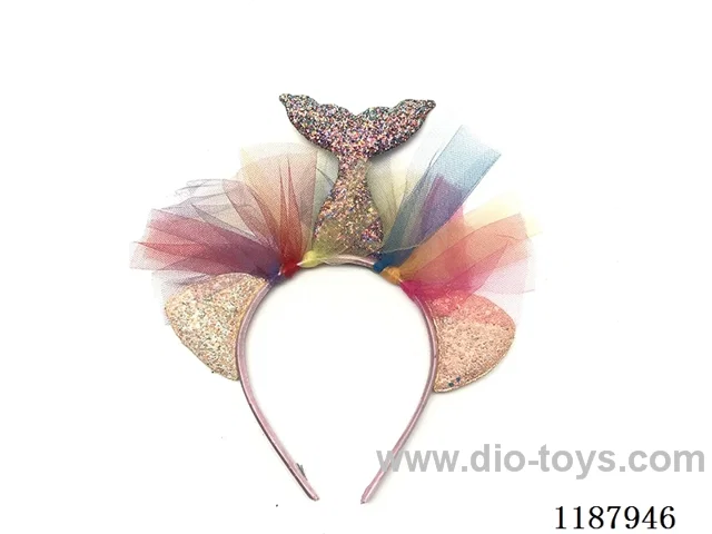 Little Mermaid tiara with yarn