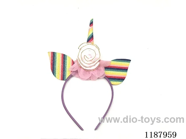 Colorful unicorn headdress with flowers