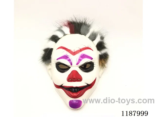 Clown Mask with Colorful Hair