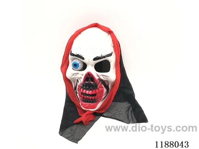 Electric flash eyeballs beads skull mask with cloth headgear