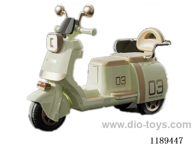 Children's motorcycle-standard match-Black and white*cyan*beige