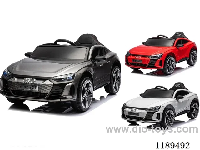 Electric Stroller-Officially licensed Audi 7 red/white/cherry blossom pink/fresh green/gray