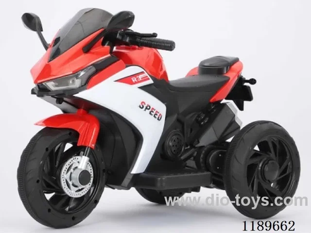 Cool children's three-wheeled electric motorcycle stroller