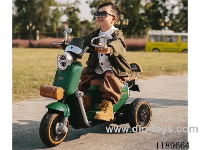 Children's electric retro motorcycle stroller