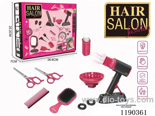 Electric Hairdressing Simulation Set with Blow Dryer 12-Piece Set