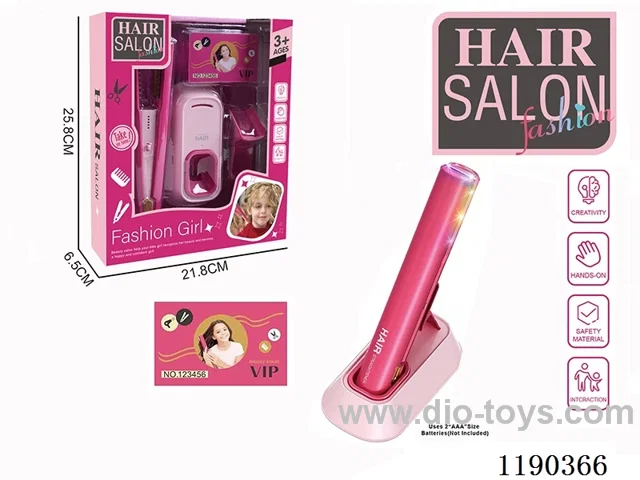 Electric Hairdressing Simulation Set with Hair Straightening Stick 4-Piece Set