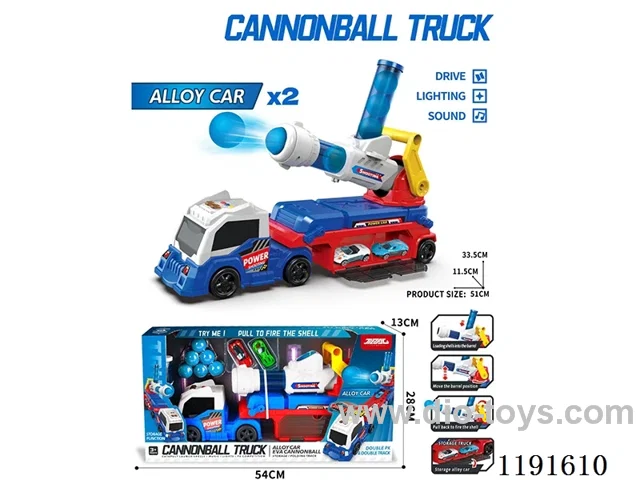 Train stowage car + shell car W L/M/2 alloy cars +6 EVA balls not included 2*AAA