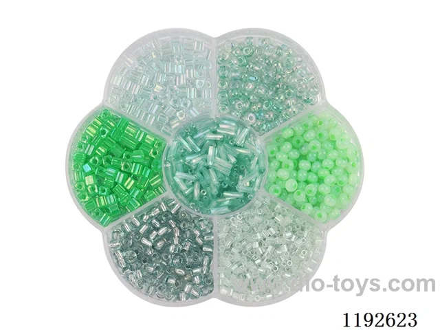 DIY Jewelry Set(Rice Beads + Tube Beads + Thread (7 compartments))