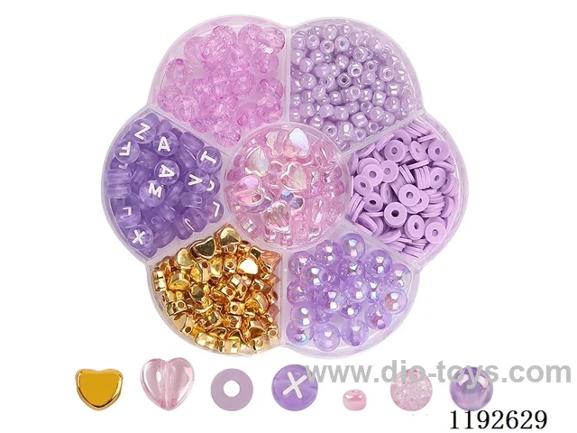 DIY Jewelry Set(Rice beads + soft ceramic + spacer beads + coloured beads + thread (7 compartments))