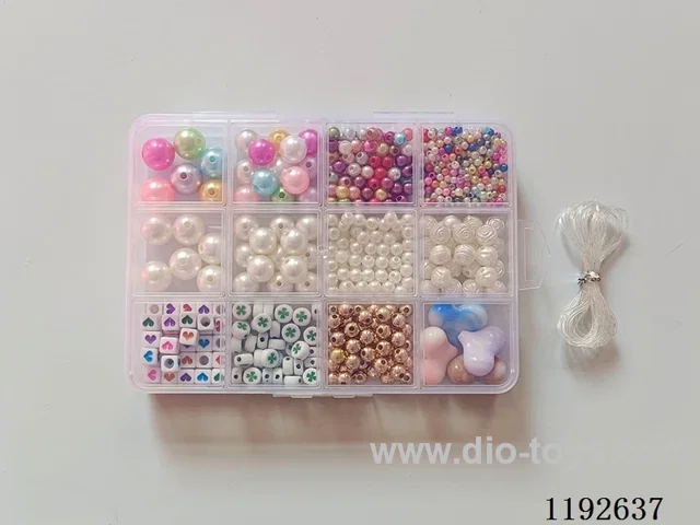 DIY Jewelry Set(Pearl + letter beads + coloured beads + thread (12 compartments))