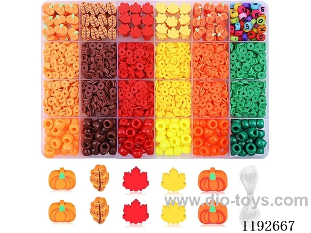 DIY Jewelry Set(Soft Pottery Tablet + Soft Pottery + Alphabet Beads + Bucket Beads + Thread (24 compartments))
