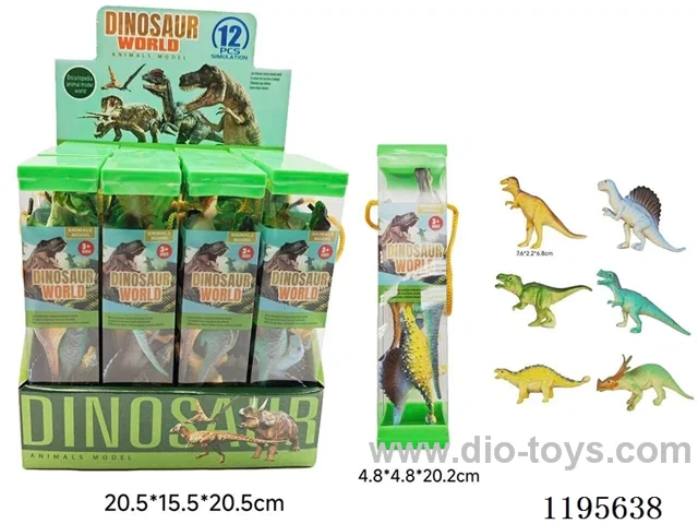 Set of 6 Dinosaurs (12PCS single price)