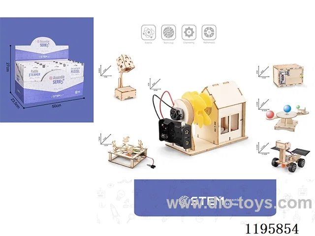Wooden assembling science experiment 6 in 1 -12PCS/box