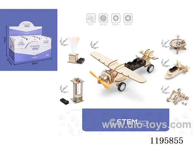 Wooden assembling science experiment 6 in 1 -12PCS/box