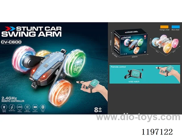 Lighted Wheel Swing Arm Stunt Vehicle