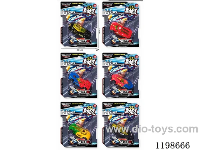 1:64 free wheel alloy car racing