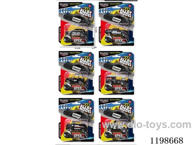 1:64 free wheel alloy police car