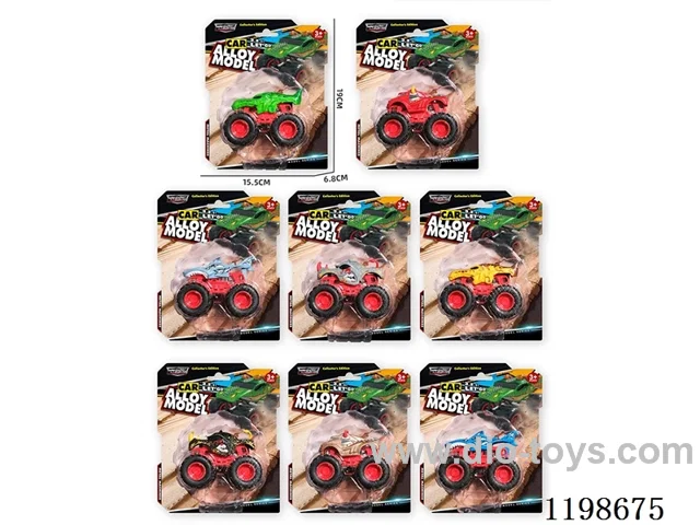 1:64 free wheel alloy sasquatch dinosaur car