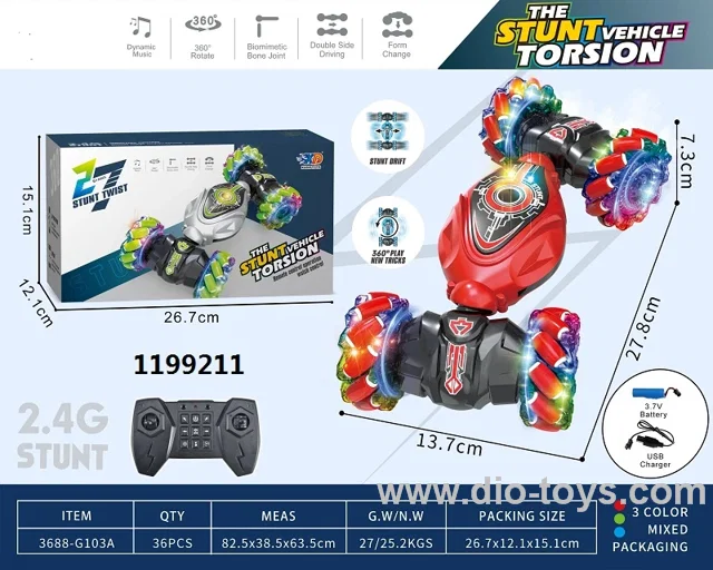 2.4G Twist Stunt car toy in color box