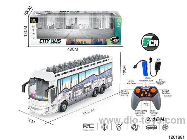 1:24 2.4G 9ch RC bus W L/M included battery