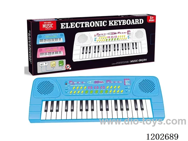 37 Keys Blue Electronic Piano with Microphone