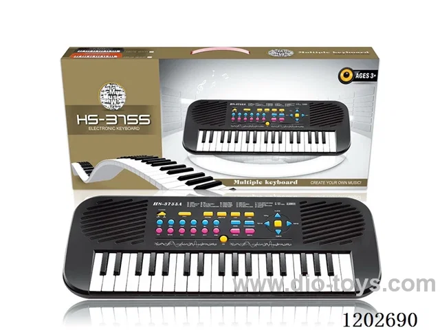 37 Keys Multi-function Black Electronic Piano with Microphone + USB Connection Cable