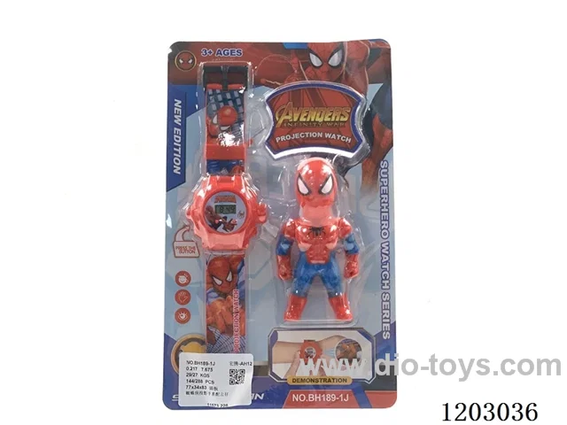 Spiderman projection watch with doll