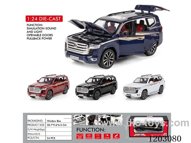 1:24 70th Anniversary Randcruiser LC300 (Regular Edition)pull back car W L/M